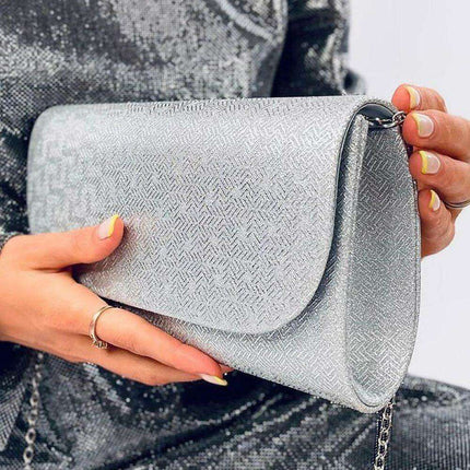 Gleaming Iridescent Evening Clutch with Detachable Chain Strap - Très Elite
