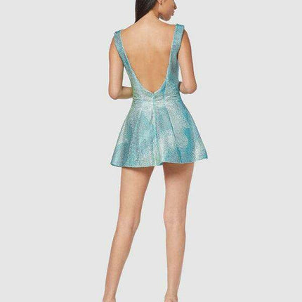 Glimmering Emerald Suspender Skirt - Women's Allure Dress - Très Elite