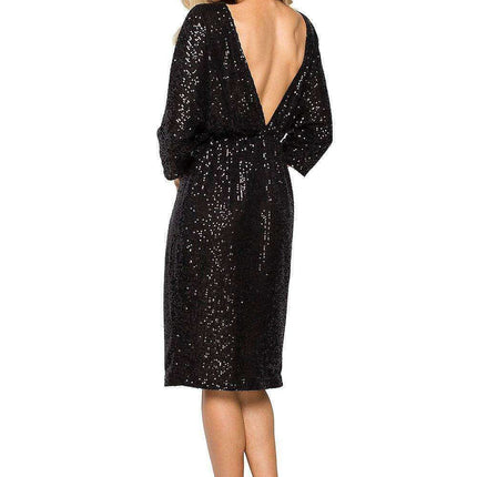 Glimmering Open Back Sequin Evening Dress for Dazzling Occasions - Très Elite
