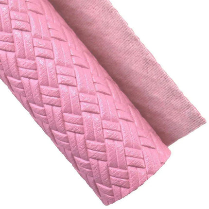 Glittering Pink Faux Leather Crafting Set for DIY Earrings and Hair Accessories..