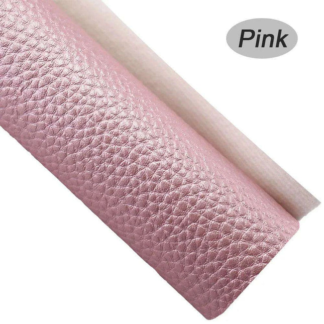 Glittering Pink Faux Leather Crafting Set for DIY Earrings and Hair Accessories