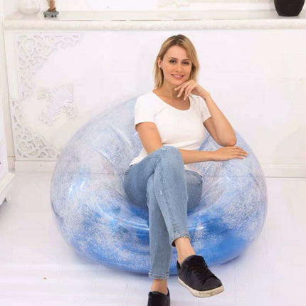 Glittering Sequin Inflatable Lounge Sofa for Kids - Fun and Portable Seating Solution - Très Elite