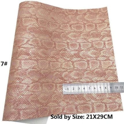 Glittery Pink Tiger & Serpent Faux Leather DIY Crafting Set..