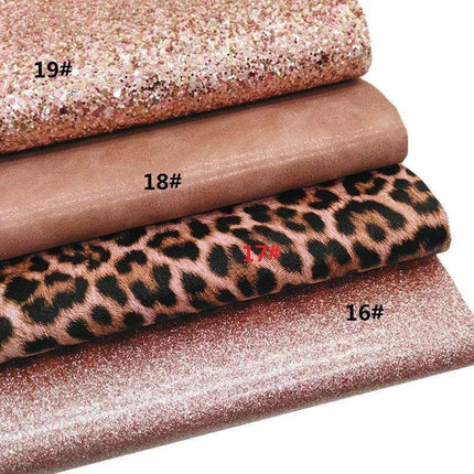 Glittery Pink Tiger & Serpent Faux Leather DIY Crafting Set - Très Elite