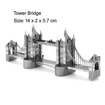 Global Landmark 3D Metal Puzzle Set: Construct and Discover Iconic Structures - Très Elite