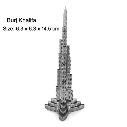 Global Landmark 3D Metal Puzzle Set: Construct and Discover Iconic Structures - Très Elite