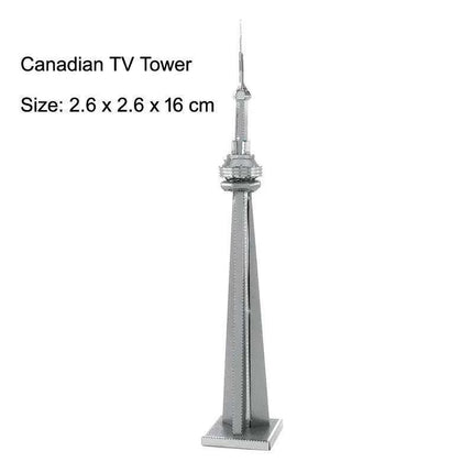 Global Landmark 3D Metal Puzzle Set: Construct and Discover Iconic Structures - Très Elite