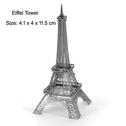 Global Landmark 3D Metal Puzzle Set: Construct and Discover Iconic Structures - Très Elite