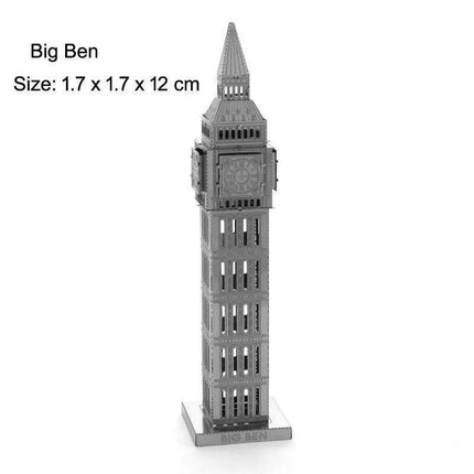Global Landmark 3D Metal Puzzle Set: Construct and Discover Iconic Structures - Très Elite