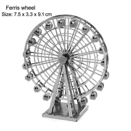 Global Landmark 3D Metal Puzzle Set: Construct and Discover Iconic Structures - Très Elite