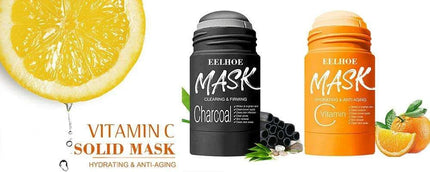 Glow-Enhancing Eggplant & Green Tea Face Mask Stick.