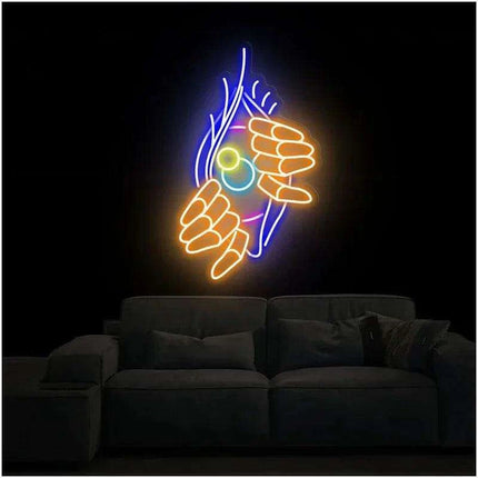 Glowing Devil Eyes Customizable LED Neon Sign with Adjustable Brightness - Halloween Decor and Installation Kit - Très Elite