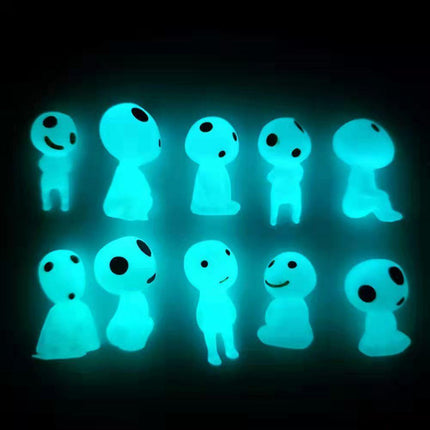 Glowing Enchanted Elf Tree Statues: Magical Garden Whimsy..