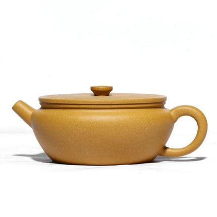Golden DuanNi Zisha Clay Tea Pot - Handcrafted 180cc Artisan Teapot for Tea Enthusiasts - Très Elite