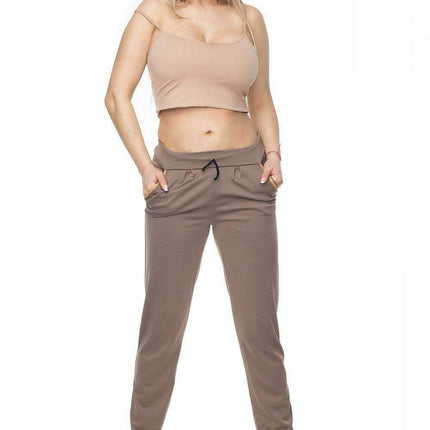 Golden Elegance Adjustable Waist Trousers - Très Elite