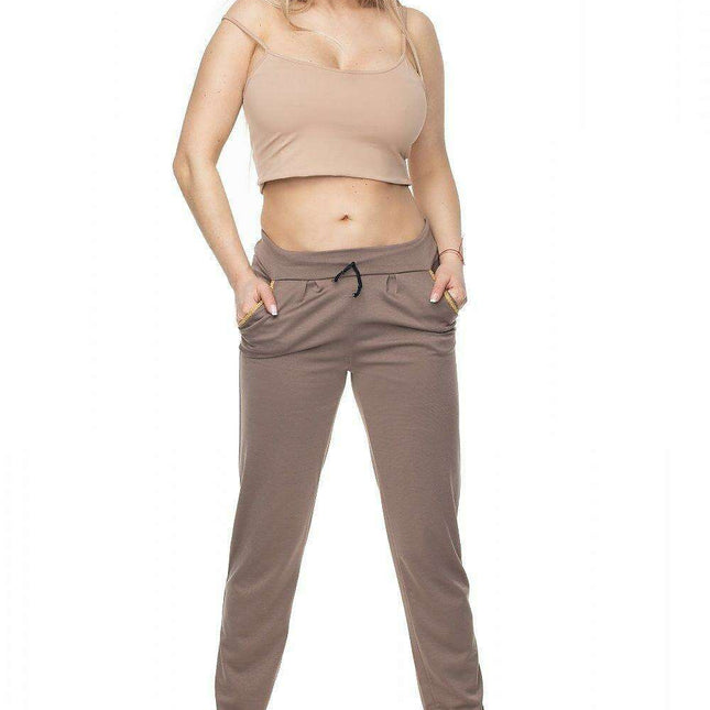 Golden Elegance Adjustable Waist Trousers