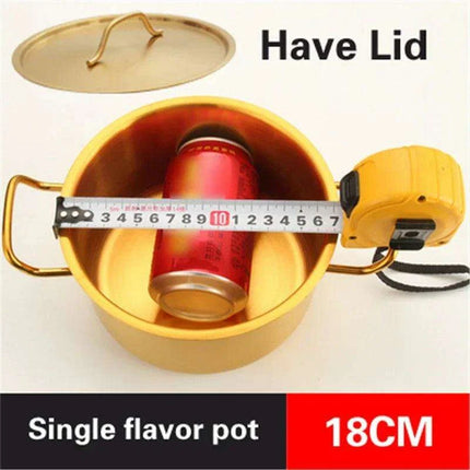 Golden Fusion Copper Soup Pot with Durable Stainless Steel Design - Très Elite