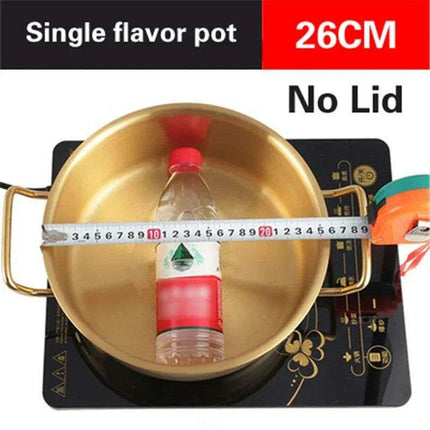 Golden Fusion Copper Soup Pot with Durable Stainless Steel Design - Très Elite