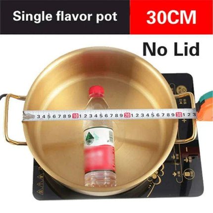 Golden Fusion Copper Soup Pot with Durable Stainless Steel Design - Très Elite