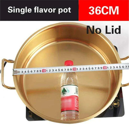 Golden Fusion Copper Soup Pot with Durable Stainless Steel Design - Très Elite