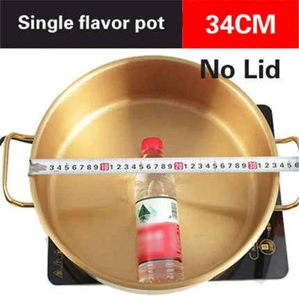 Golden Fusion Copper Soup Pot with Durable Stainless Steel Design - Très Elite