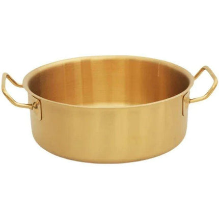 Golden Fusion Copper Soup Pot with Durable Stainless Steel Design - Très Elite