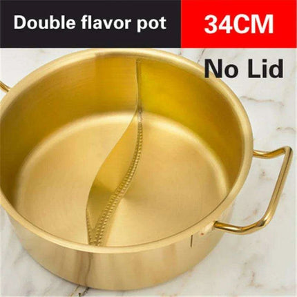 Golden Fusion Copper Soup Pot with Durable Stainless Steel Design - Très Elite