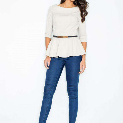 Golden Grace Basque Blouse - Très Elite