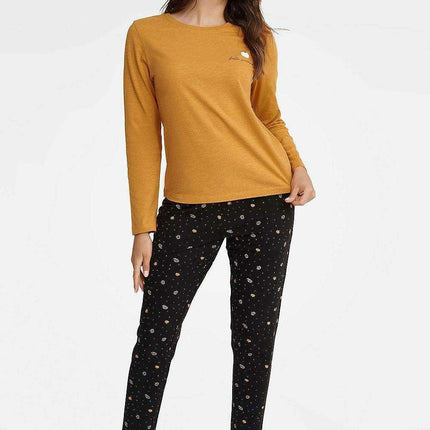 Golden Mustard Stylish Women's Lounge Duo - Très Elite