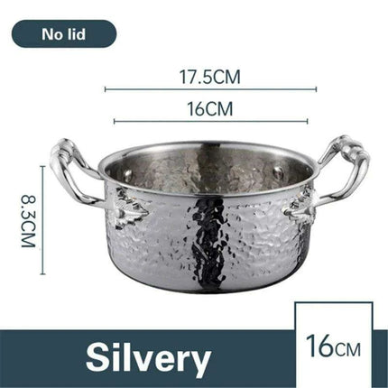 Golden Print Stainless Steel Hot Pot for Single Serving - 16cm Induction Cooker Compatible - Très Elite