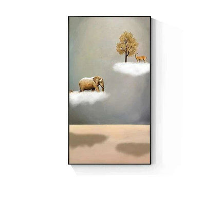 Golden Serenity: Traditional Chinese Boat Landscape Canvas Art for Timeless Home Elegance..