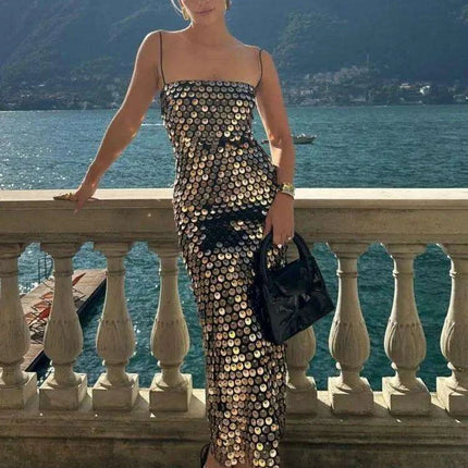 Gorgeous Backless Sequin Cocktail Dress - Elegant Evening Gown for Women - Très Elite