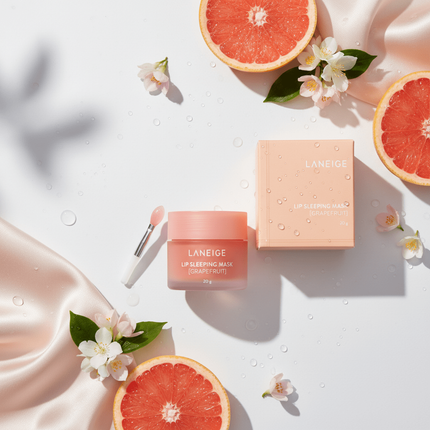 Grapefruit Overnight Lip Renewal Mask: Intense Hydration Treatment for Silky Soft Lips - Très Elite