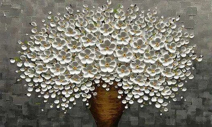 Gray Blossoms Complete Acrylic Art Set for Adults - All-in-One DIY Painting Kit with Canvas, Brushes, and Vibrant Paints..