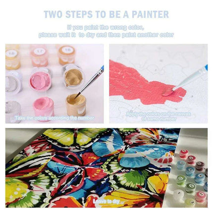 Gray Blossoms Complete Acrylic Art Set for Adults - All-in-One DIY Painting Kit with Canvas, Brushes, and Vibrant Paints - Très Elite