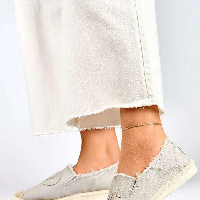 Gray Textile Espadrilles for Women - Stylish Comfort for Any Season