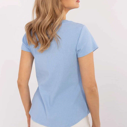 Green Blouse Model 209822 Fitted Cotton Elastane Blend - Très Elite
