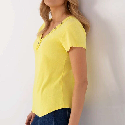Green Blouse Model 209822 Fitted Cotton Elastane Blend - Très Elite