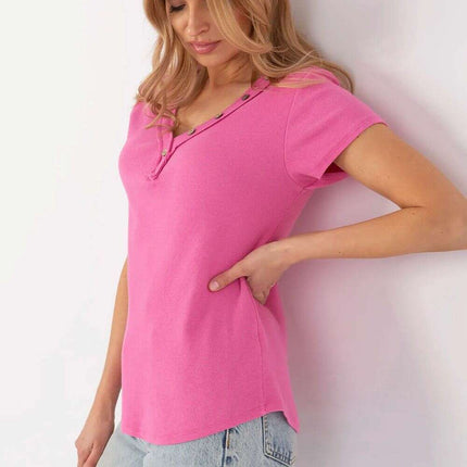 Green Blouse Model 209822 Fitted Cotton Elastane Blend - Très Elite