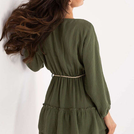 Green Daydress Mini Cotton Boho Sundress 215192 Light - Très Elite