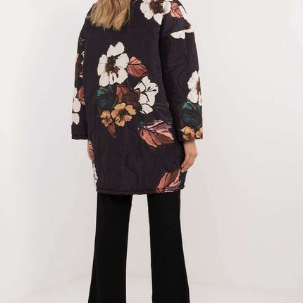 Green Floral Print Womens Transitional Jacket 201576 - Très Elite