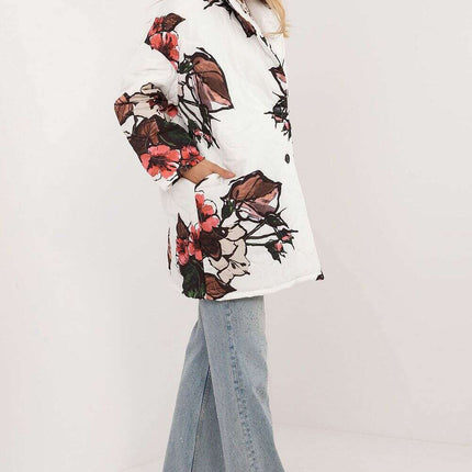 Green Floral Print Womens Transitional Jacket 201576 - Très Elite