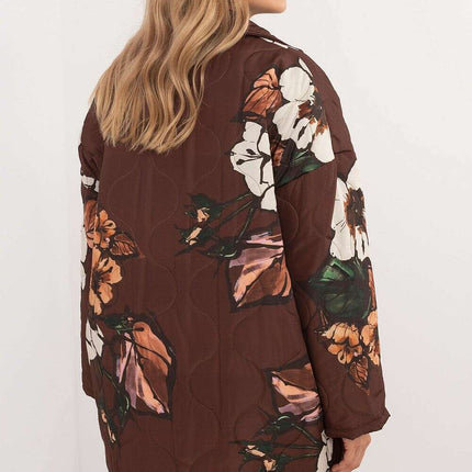 Green Floral Print Womens Transitional Jacket 201576 - Très Elite