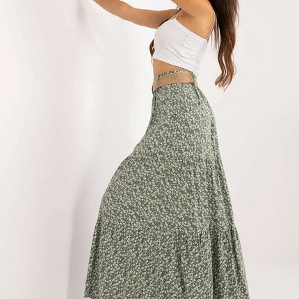 Green Long Skirt Model 198924 Viscose Maxi Everyday Wear - Très Elite
