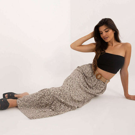 Green Long Skirt Model 198924 Viscose Maxi Everyday Wear - Très Elite