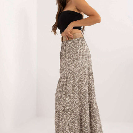 Green Long Skirt Model 198924 Viscose Maxi Everyday Wear - Très Elite