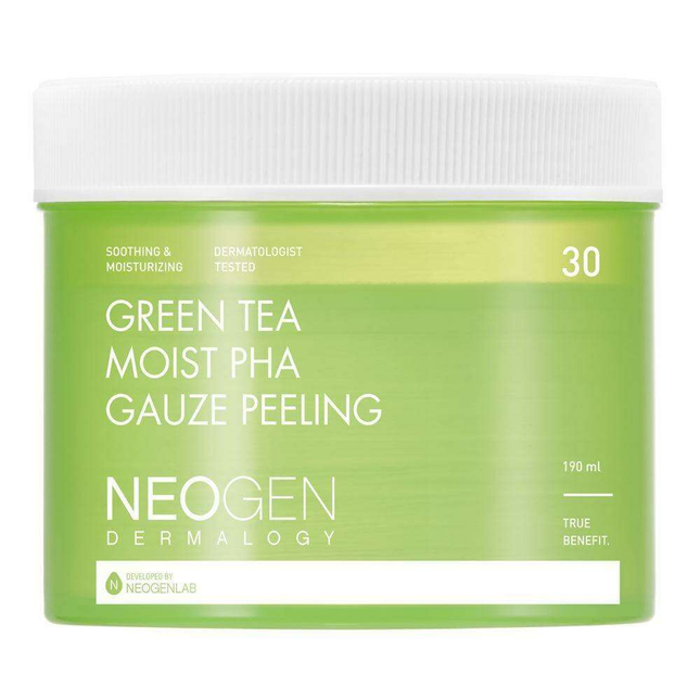 Green Tea Glow Boosting Exfoliating Gauze Pads - Hydration and Renewal