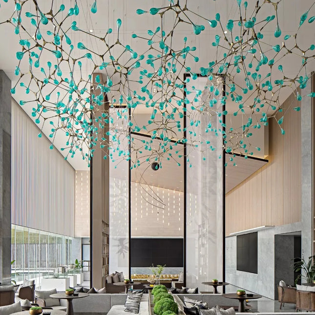 Green Peacock Chandelier