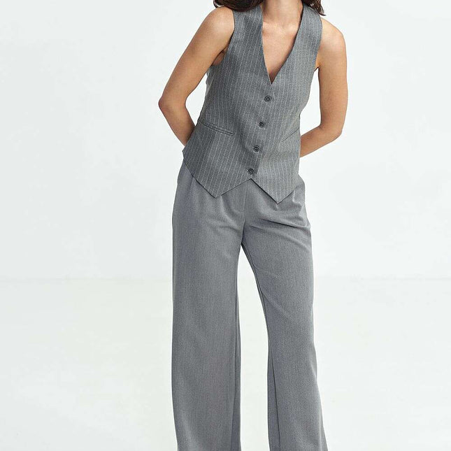 Grey Gilet Model 199707 Women Tennis Style Vest Classic