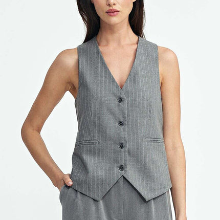 Grey Gilet Model 199707 Women Tennis Style Vest Classic - Très Elite
